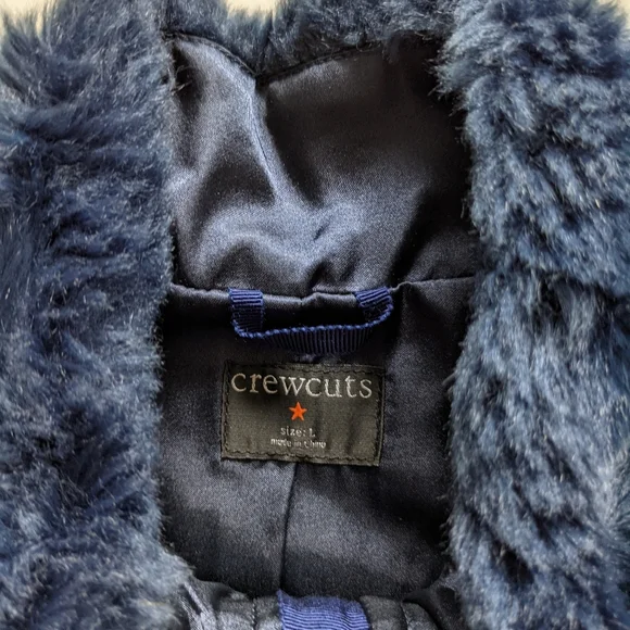CrewcutsNavy Faux Fur Vest